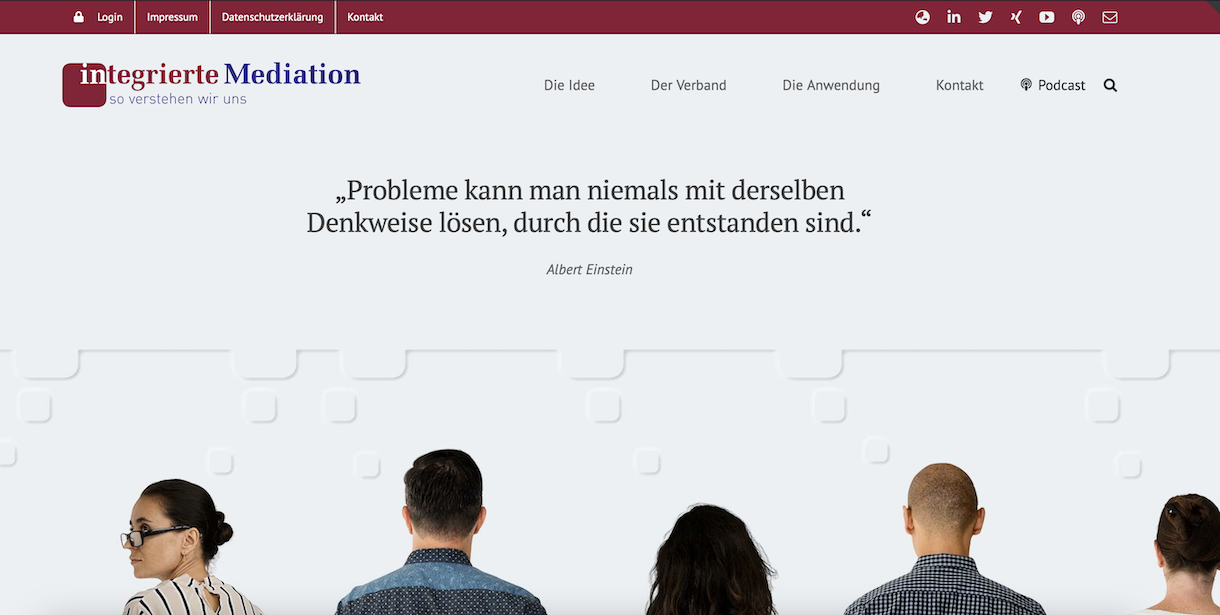Webseite Integrierte Mediation